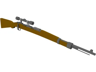Karabiner 98k Scope 3D Model preview