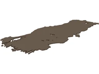 Map of Turkey 3D Model preview