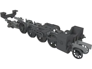 Train Chassis Detailed 3D Model preview