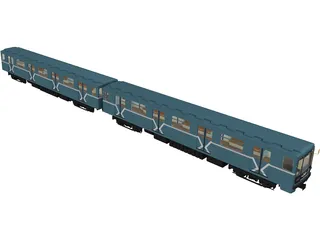 Underground Train Model 817MV 3D Model preview