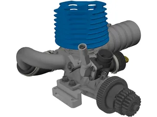 RC Model Engine 3D Model preview