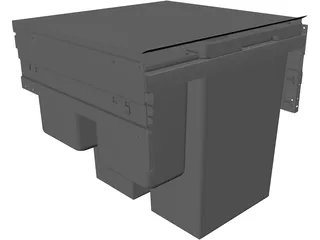 Sliding Garbage Cans 3D Model preview