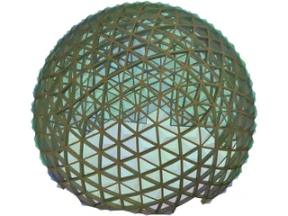 Geodesic Dome 3D Model preview