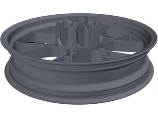 Wheel Motorbike 3D Model preview