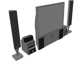Toshiba Television 3D Model preview