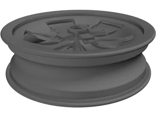 Motorbike 17inch Rim 3D Model preview