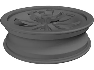 Motorcycle 17inch Front Rim 3D Model preview
