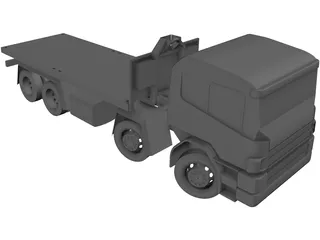 Scania 124 Military Protected 3D Model preview