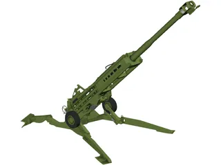 M777 Lightweight 155 Howitzer 3D Model preview