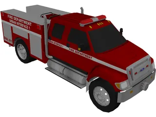Ford F-650 Firetruck 3D Model preview