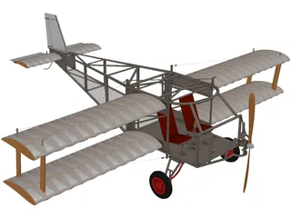 Biplane (1930) 3D Model preview