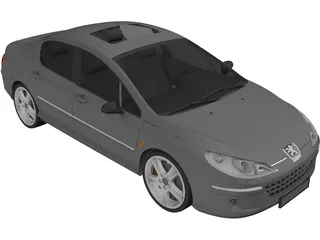Peugeot 407 (2009) 3D Model preview