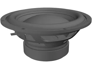 Subwoofer Bass Driver 8 Inch 3D Model preview