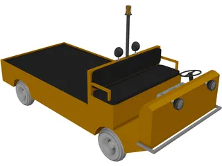 Cushman Utility Cart 3D Model preview