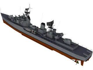 Destroyer Friesland (1958) 3D Model preview