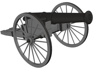 Cannon 19th Century 3D Model preview