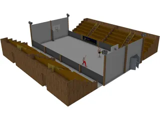 Basketball Court 3D Model preview