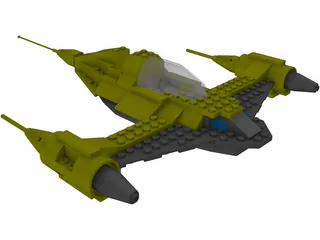 LEGO Naboo Starfighter N1 3D Model preview