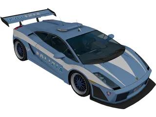 Lamborghini Gallardo Italian Police 3D Model preview