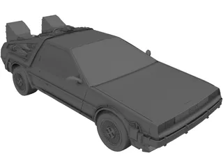 DMC DeLorean (1980) 3D Model preview
