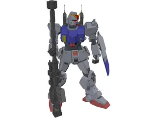 Gundam Ground Type 3D Model preview
