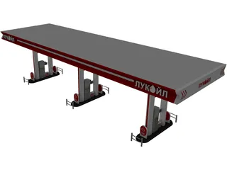 Gas Staion 3D Model preview