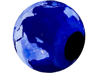 Earth Night City Lights 3D Model preview