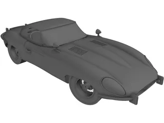 Jaguar E-Type (1960) 3D Model preview