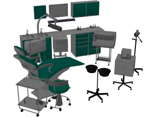 Dental Cabinet 3D Model preview