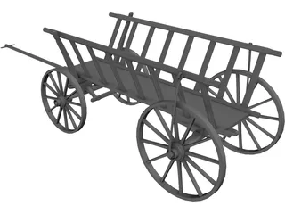 Handcart 3D Model preview