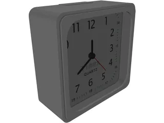 Desk Clock 3D Model preview