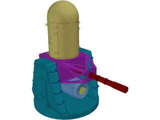 Phalanx Closed In Weapon System 3D Model preview
