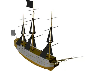 Galleon 3D Model preview
