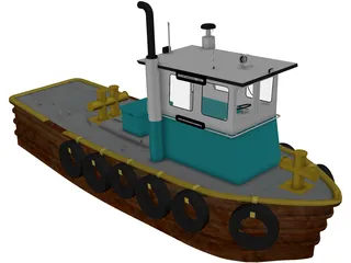 Tender Boat 3D Model preview