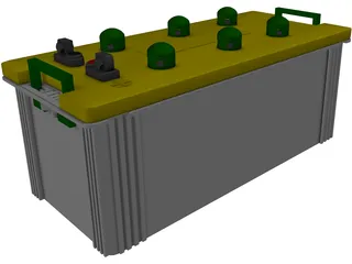 Acid Battery 3D Model preview