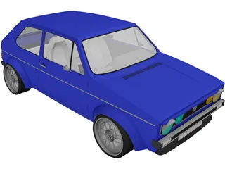 Volkswagen Golf MK1 (1978) 3D Model preview