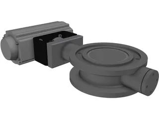 Butterfly Valve 3D Model preview