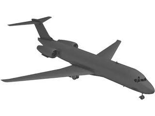 Boeing 717 3D Model preview