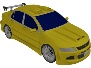 Mitsubishi Lancer Evo VII [Tuned] 3D Model preview