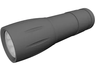 Compact LED Torch 3D Model preview