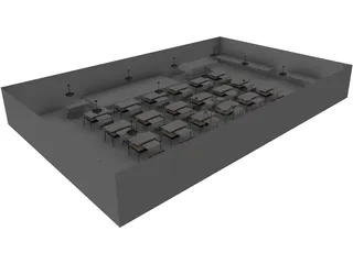 Elementary School Classroom 3D Model preview