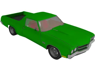 Chevrolet El Camino (1975) 3D Model preview
