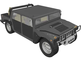 Hummer H1 SUV 3D Model preview