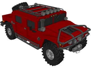 Hummer H1 SUV 3D Model preview