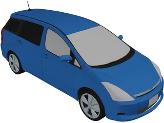 Toyota Wish 3D Model preview