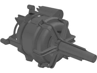 Electric Motor 3D Model preview