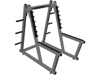 Squat Half Rack 3D Model preview
