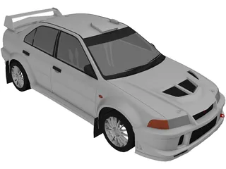 Mitsubishi Lancer Evo VI (1999) 3D Model preview
