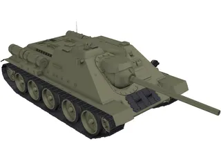 SU-85 3D Model preview