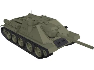 SU-100 3D Model preview